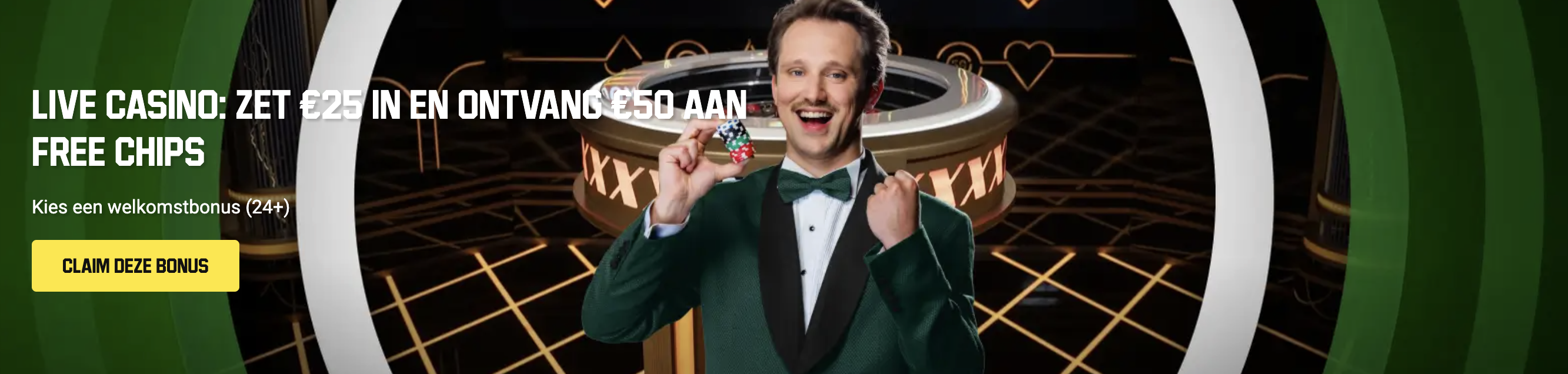 Unibet Online Casino – Zet €25 in en ontvang €50 aan Free Chips